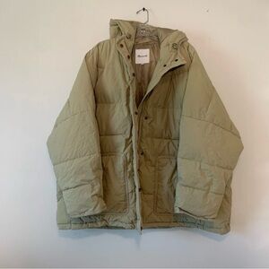 Madewell Womens Holland Quilted Puffer Parka Coat Beige Tan Size 3X